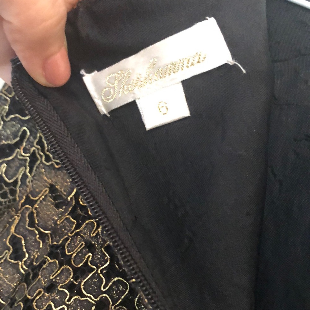 NWT Shoshanna Gold and Black Brocade Dress - Picture 4 of 4